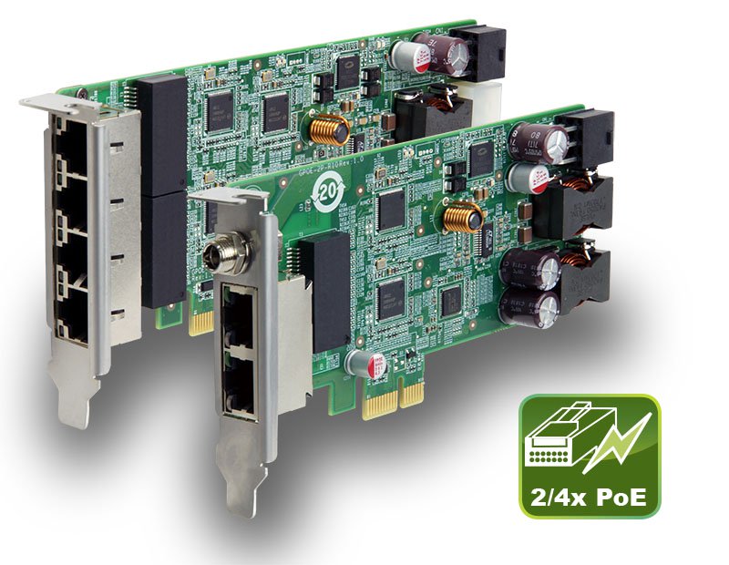 GPOE Serie – Power over Ethernet Erweiterungskarten