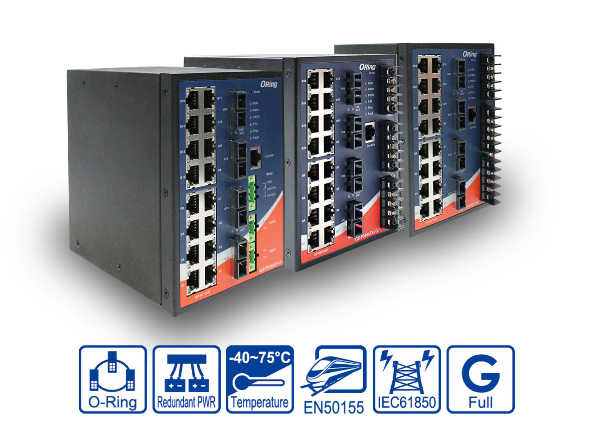 Industrieller 20-Port Managed Gigabit Ethernet Switch