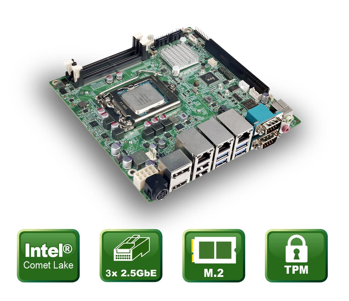 Mini-ITX board for industrial and medical applications