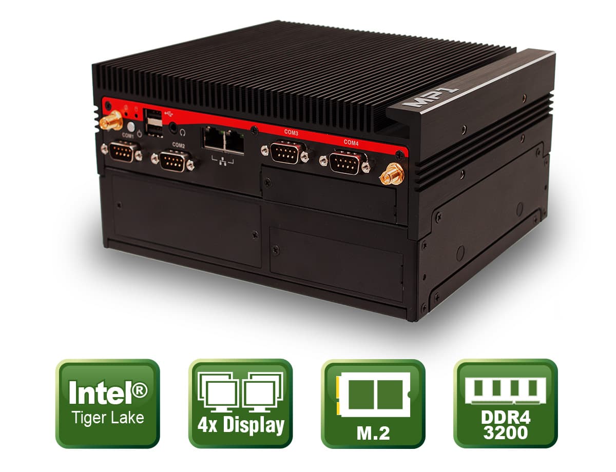 Expandable embedded PC with Tiger Lake CPUs 