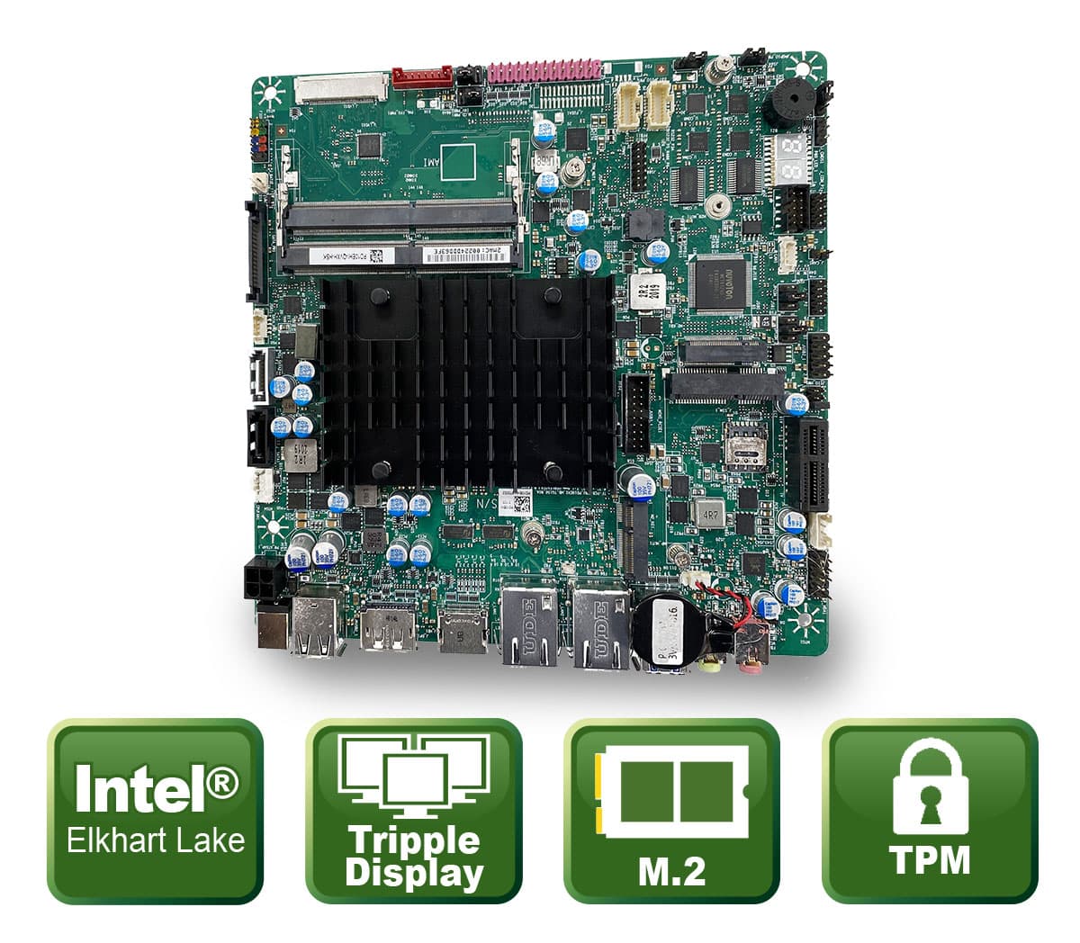 Thin Mini-ITX board with Elkhart Lake processors