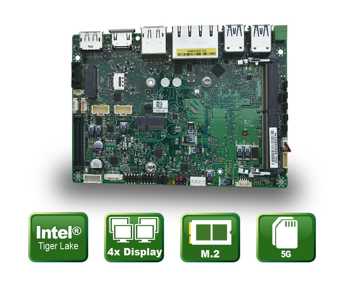 3.5" embedded board with Tiger-Lake UP3 processors