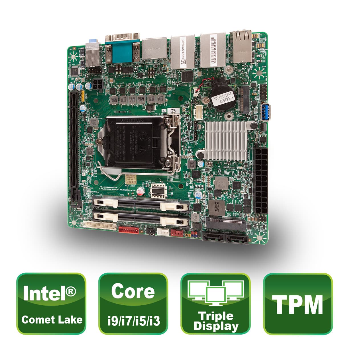 Klassische Mini-ITX Mainboards mit Comet Lake CPU Support