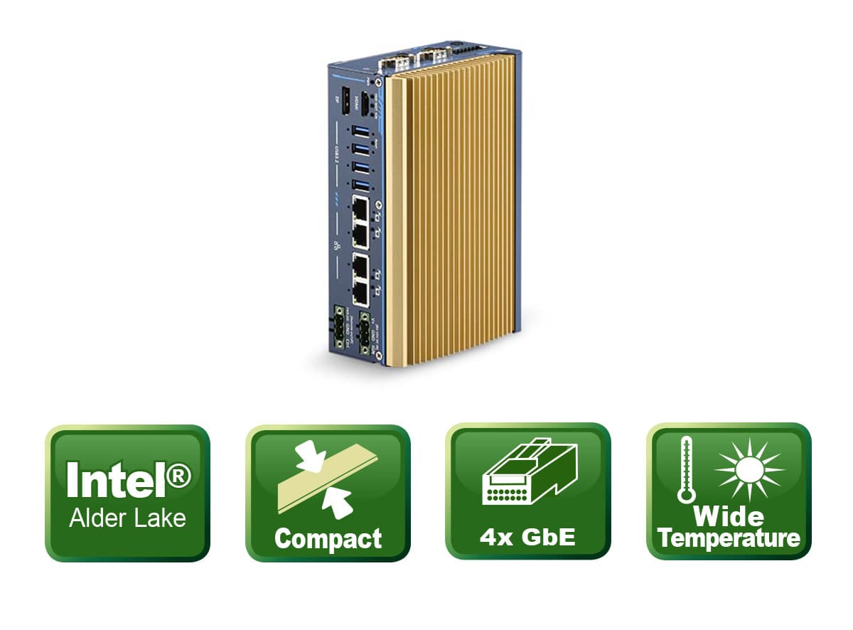 Fanless embedded PC with quadruple PoE+ function