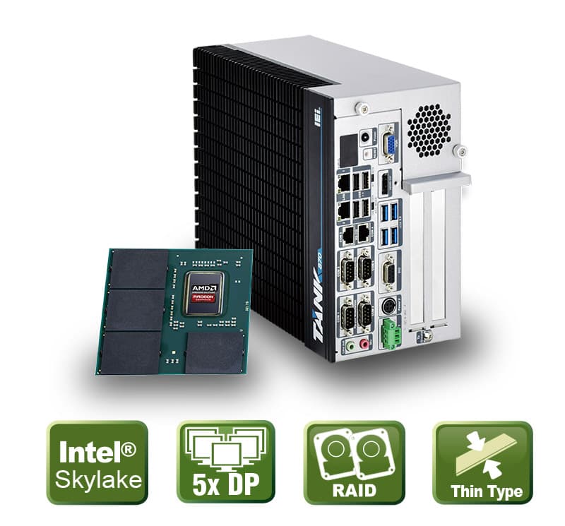 Industrielles Embedded System mit 5 Displayports