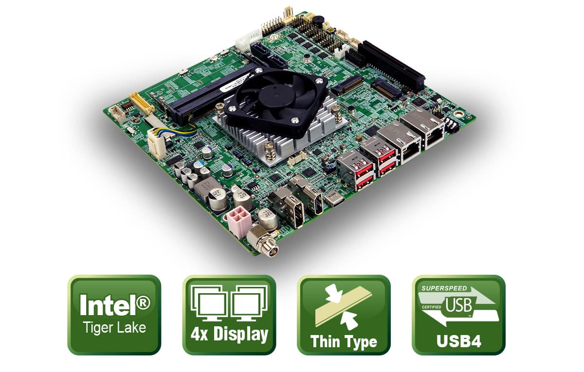 tKINO-ULT6 – Thin Mini-ITX Board für die 11te Generation CoreTM Prozessoren